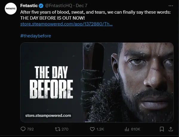 The day before
